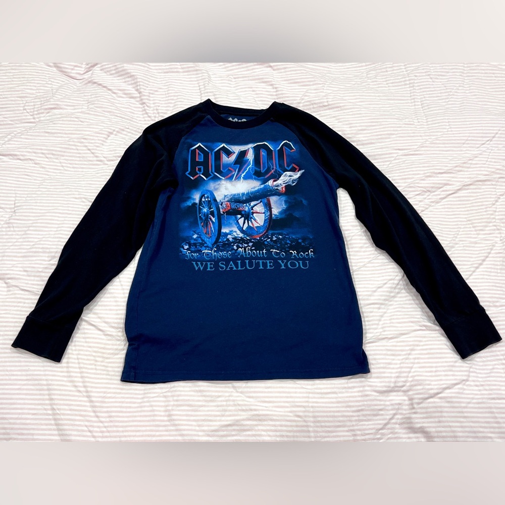 AC/DC Black and Blue Graphic Tee